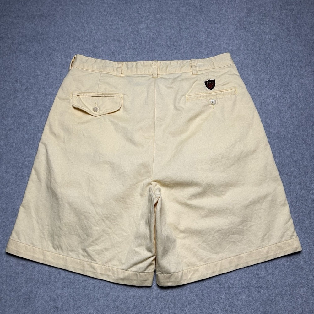 Polo Ralph Lauren Polo Golf Yellow Pleated Classic Golf Shorts Men's Size 35